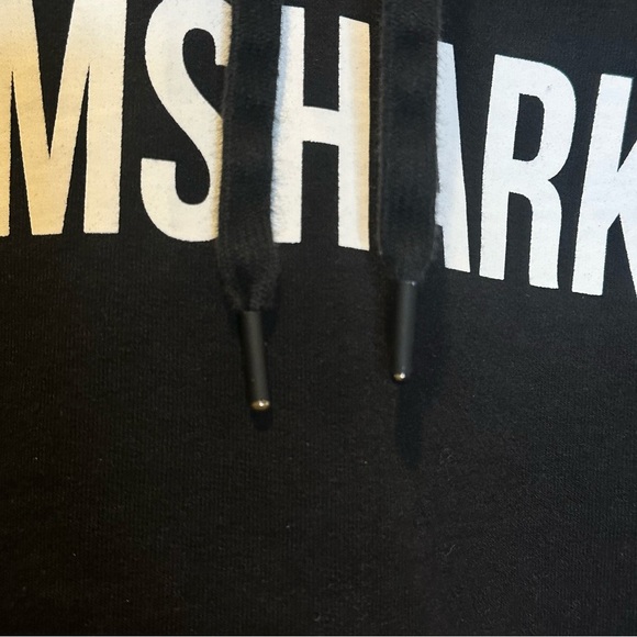 (Sold) Gymshark Cropped Pullover Hoodie-Black-Spellout Graphic-Small - Picture 5 of 13